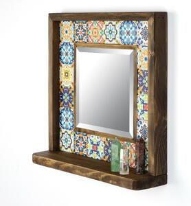 Oglindă de perete 33x32,5 cm pin/galben