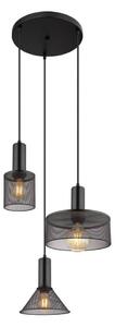 Lustră pe cablu JEDD 3xE27/60W/230V negru Globo 15648-3H
