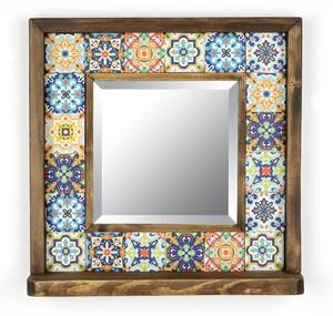 Oglindă de perete 33x32,5 cm pin/galben