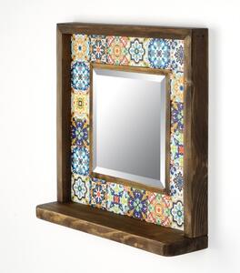 Oglindă de perete 33x32,5 cm pin/galben