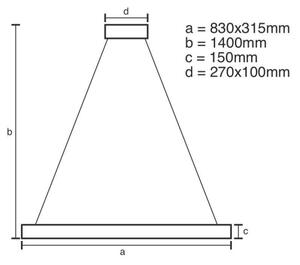 Lustră LED de cristal dimabilă pe cablu LED/45W/230V + telecomandă