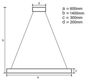Lustră LED de cristal dimabilă pe cablu LED/80W/230V + telecomandă