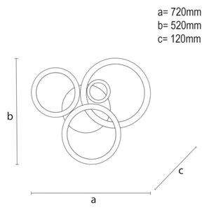 Lustră LED dimabilă aplicată LED/120W/230V 3000-6500K + telecomandă