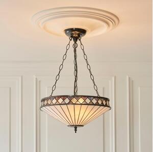 Endon 111870 - Candelabru suspendat pe lanț Tiffany FARGO 3xE27/10W/230V diam. 41,5 cm