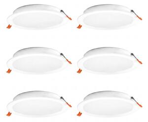 Osram - Set de 6 corpuri de iluminat LED încastrate ESSENTIAL LED/18W/230V, diam. 22 cm, albe