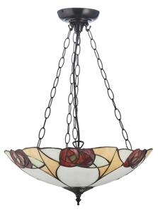 Endon 111879 - Candelabru pe lanț Tiffany INGRAM 3xE27/10W/230V, diam. 45 cm