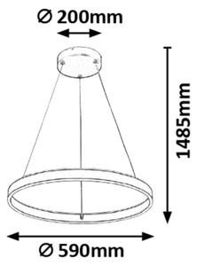 Rabalux 6299 - Candelabru LED OTHELLO 36W/230V cu telecomandă, dimabil