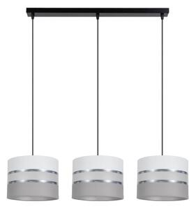 Lustră pe cablu CORAL 3xE27/60W/230V alb/gri