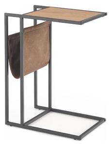 Măsuță laterală COMPACT 65x47 cm negru/maro