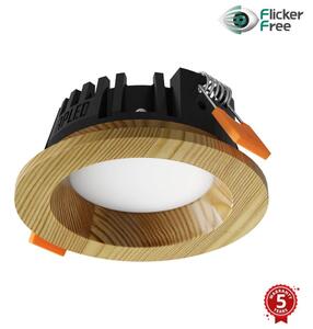 Corp de iluminat LED încastrat RONDO LED/3W/230V 3000K d. 9 cm lemn masiv pin APLED