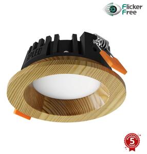 Corp de iluminat LED încastrat RONDO LED/3W/230V 4000K d. 9 cm lemn masiv pin APLED