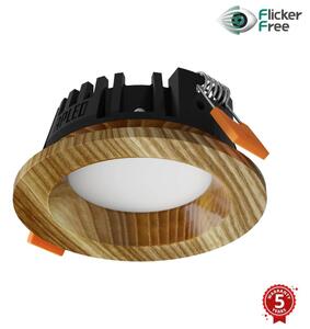 Corp de iluminat LED încastrat RONDO LED/3W/230V 3000K d. 9 cm lemn masiv frasin APLED