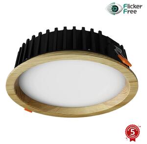 Corp de iluminat LED încastrat RONDO LED/12W/230V 3000K d. 20 cm lemn masiv pin APLED
