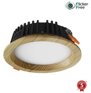 Corp de iluminat LED încastrat RONDO LED/6W/230V 3000K d. 15 cm lemn masiv pin APLED