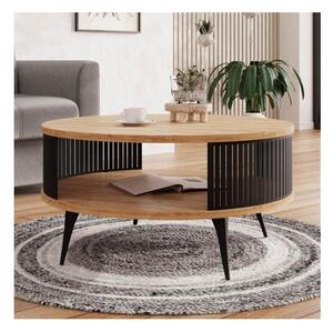 Măsuță de cafea ROENNI 44x75 cm negru/stejar auriu