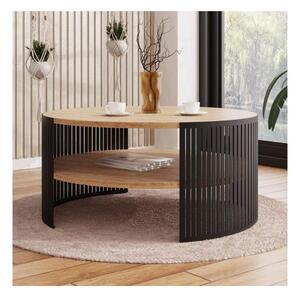 Măsuță de cafea FIKOLI 40x75 cm negru/stejar auriu