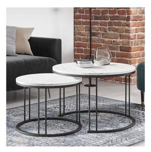 SET 2x măsuță de cafea RAGNAR negru/alb