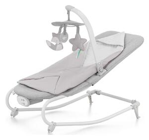 Leagăn cu vibrații și sunete pentru bebeluși KINDERKRAFT FELIO 2 gri