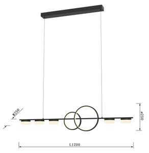 Lustră LED dimabilă pe cablu Wofi 7030-702 MESSINA LED/57W/230V negru