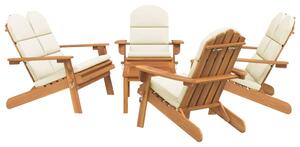 Set mobilier de grădină Adirondack, 5 piese, lemn masiv acacia