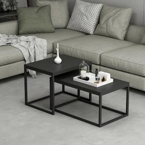 SET 2x măsuță de cafea LEKA negru