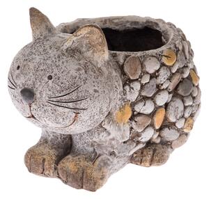 Mască de ghiveci din ceramică - pisica Kelly, 21,5 x 21 x 29,5 cm