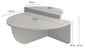 SET 2x măsuță de cafea PODIUM alb