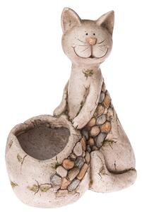 Mască de ghiveci din ceramică Pisica, 21,5 x 43 x 32,5 cm