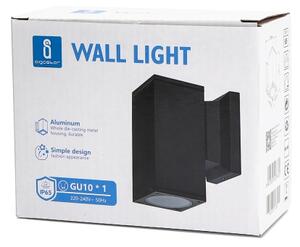 Aplică de exterior Aigostar 1xGU10/230V negru IP65 dreptunghiular