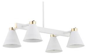 Lustră pe tijă AVALONE 4xE27/15W/230V albă/aurie Argon 1773