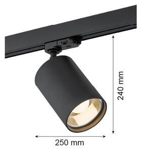 Spot pentru sistem de șină Argon 4306 BERGEN 1xE27/15W/230V negru
