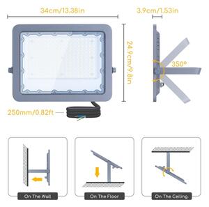 Proiector LED Aigostar LED/150W/230V gri 6500K IP65
