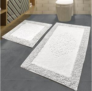 SET 2x covoraș pentru baie PIANTE 60/100 cm alb