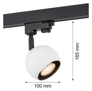 Spot pentru sistem de șină Argon 4377 MURI 1xGU10/5W/230V alb