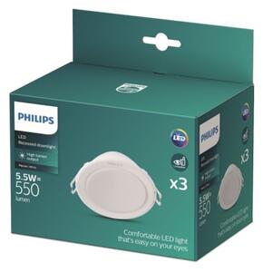 SET 3x corp de iluminat LED încastrat Philips MESON LED/5,5W/230V 4000K