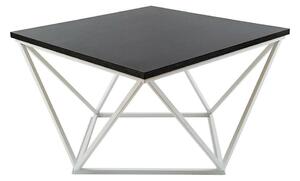 Măsuță de cafea CURVED 60x60 cm alb/negru