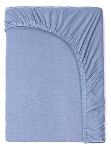 Cearșaf elastic din bumbac pentru copii Good Morning, 70 x 140/150 cm, albastru