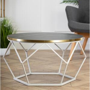 Măsuță de cafea DIAMOND 40x70 cm auriu/negru/alb