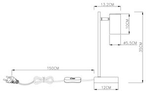 Lampă de masă ROBBY 1xGU10/5W/230V Globo 57910TB