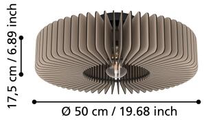 Plafonieră Eglo 900832 PALOMBAIA 1xE27/40W/230V gri