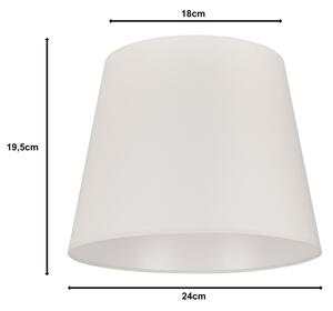 Duolla - Abajur lampă de birou CLASSIC M E27 pr. 24 cm crem
