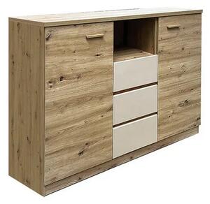 Comoda CANADA CX3, stejar artisan/casmir, PAL laminat, 130x42x105 cm