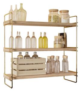 Organizator cu rafturi 45x40 cm auriu/maro