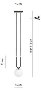 Lustră pe cablu GLAM 1xE14/10W/230V negru