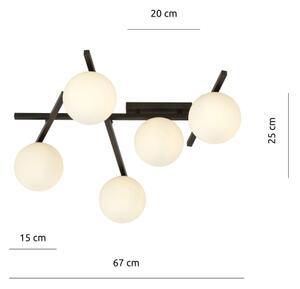 Plafonieră SMART 5xE14/10W/230V negru/alb