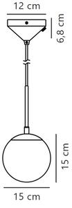Lustră pe cablu Nordlux GRANT 1xE14/15W/230V d. 15 cm