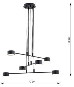 Lustră pe cablu MODUS 6xGX53/12W/230V negru