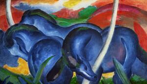 Marc, Franz - Artă imprimată Big blue horses, (40 x 22.5 cm)