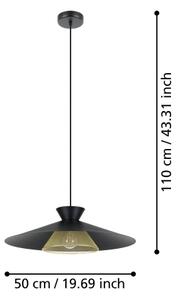 Lustră pe cablu GRIZEDALE Eglo 43885 1xE27/40W/230V
