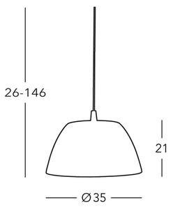 Kolarz 0051.31.6 - Lustră pe cablu MALMÖ 1xE27/60W/230V